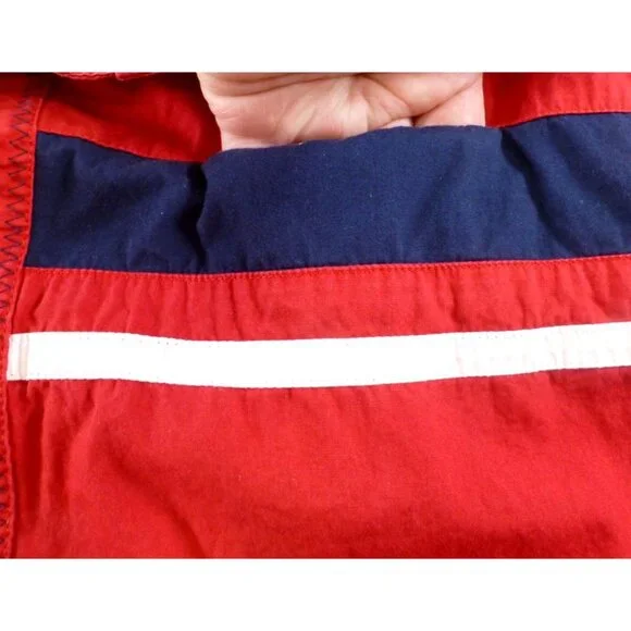 Coogi Red & Navy Vintage Racing 1969 Emblem Short Sleeve Button Shirt Xxl - Picture 15 of 16